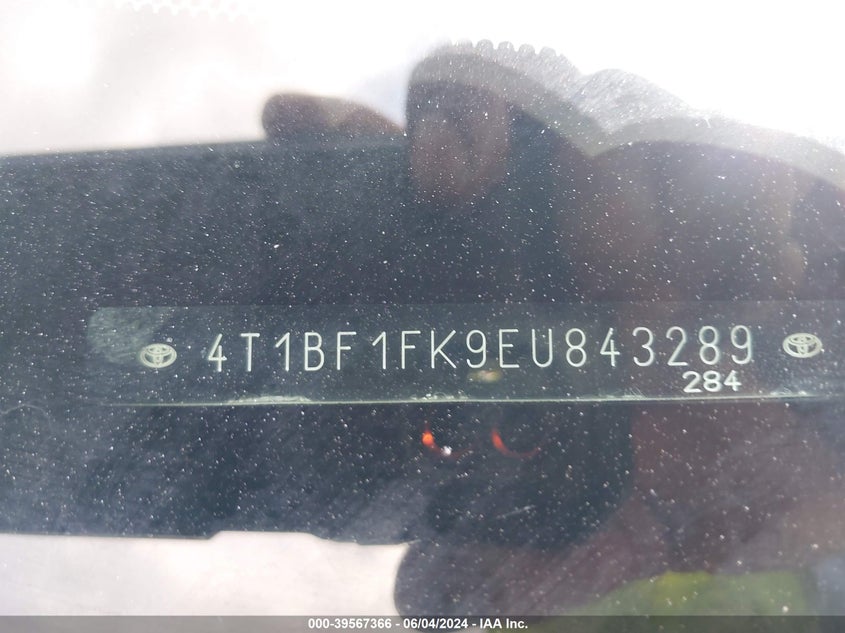 2014 Toyota Camry L VIN: 4T1BF1FK9EU843289 Lot: 39567366