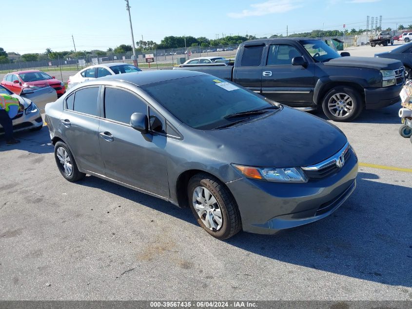 2012 Honda Civic Lx VIN: 19XFB2F52CE061848 Lot: 39567435