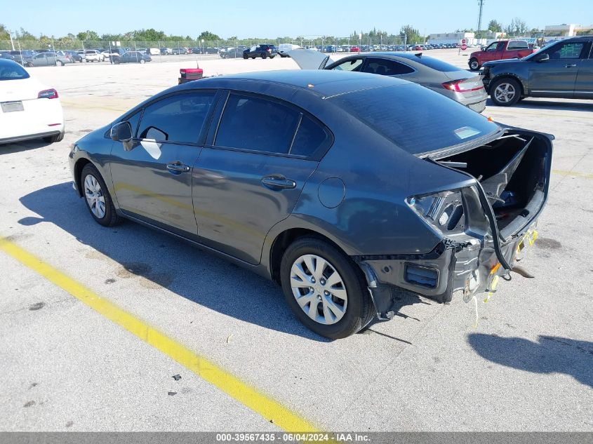 2012 Honda Civic Lx VIN: 19XFB2F52CE061848 Lot: 39567435