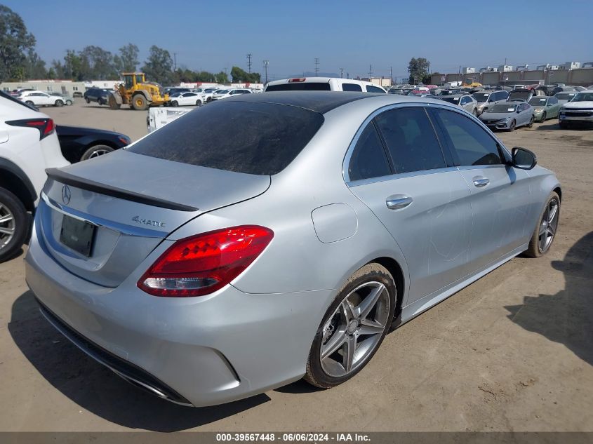 2016 Mercedes-Benz C 300 4Matic/Luxury 4Matic/Sport 4Matic VIN: 55SWF4KB8GU133193 Lot: 39567448