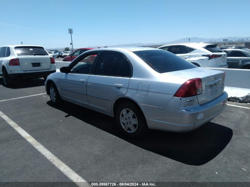 2003 Honda Civic Lx VIN: 2HGES16523H619998 Lot: 39567726