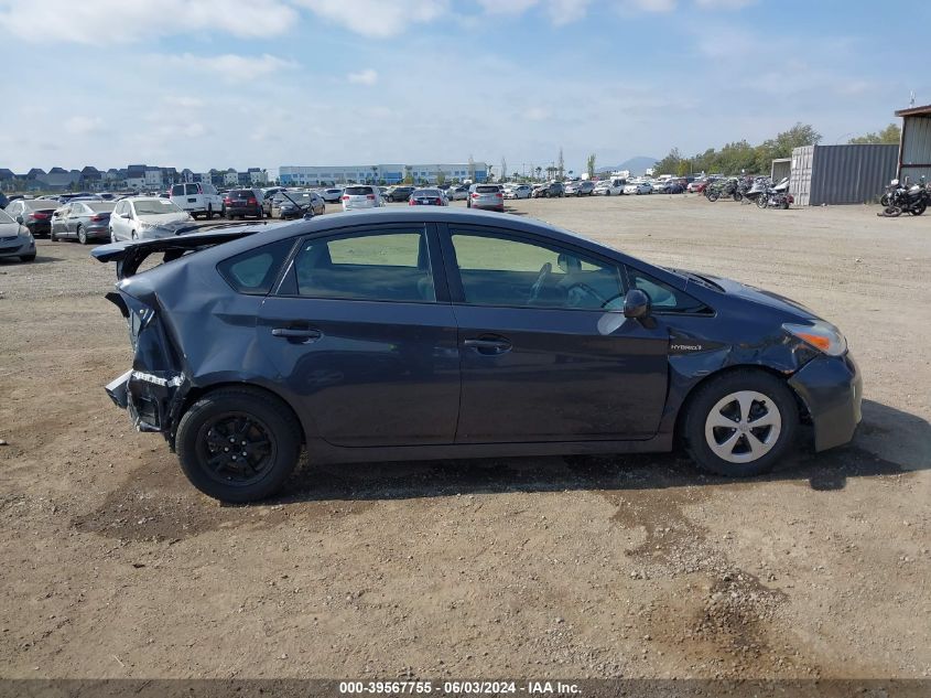 2013 Toyota Prius Two VIN: JTDKN3DU8D5592135 Lot: 39567755