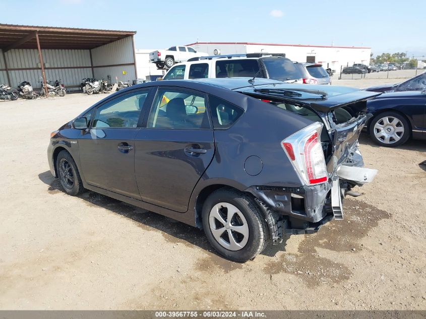 2013 Toyota Prius Two VIN: JTDKN3DU8D5592135 Lot: 39567755