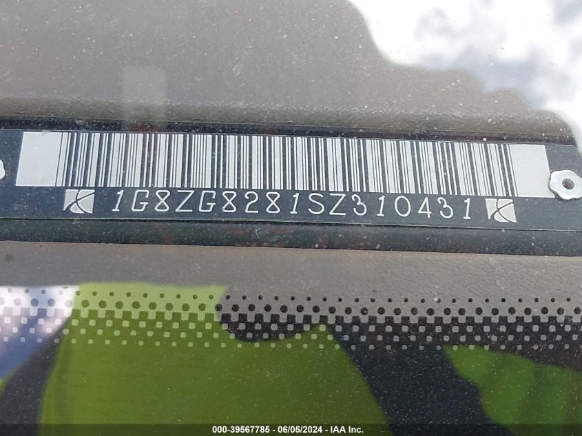 1995 Saturn Sw1 VIN: 1G8ZG8281SZ310431 Lot: 39567785