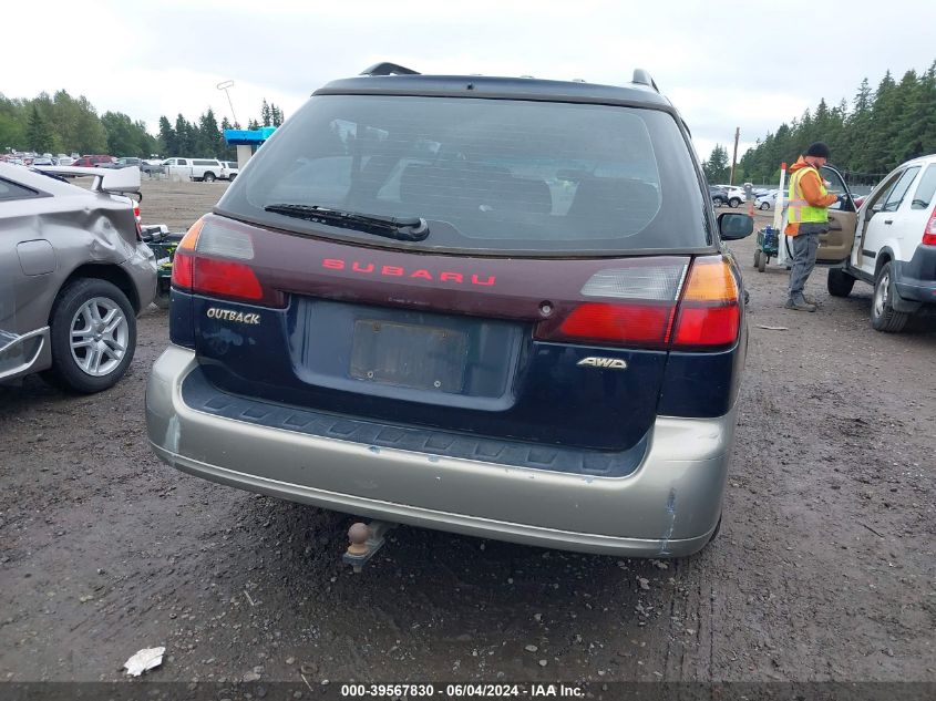 2002 Subaru Outback VIN: 4S3BH665527616018 Lot: 39567830