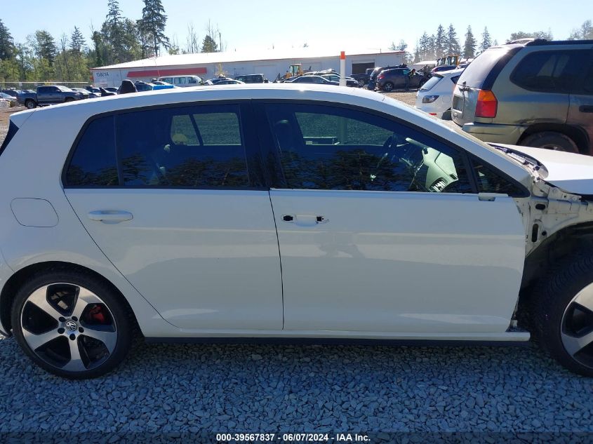 2015 Volkswagen Golf Gti 2.0T Se 4-Door VIN: 3VW4T7AU7FM023796 Lot: 39567837