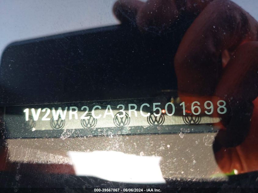 2024 Volkswagen Atlas 2.0T Se W/Technology VIN: 1V2WR2CA3RC501698 Lot: 39567867