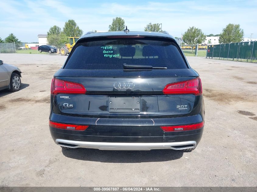 2018 Audi Q5 2.0T Premium/2.0T Tech Premium VIN: WA1BNAFY2J2063811 Lot: 39567887