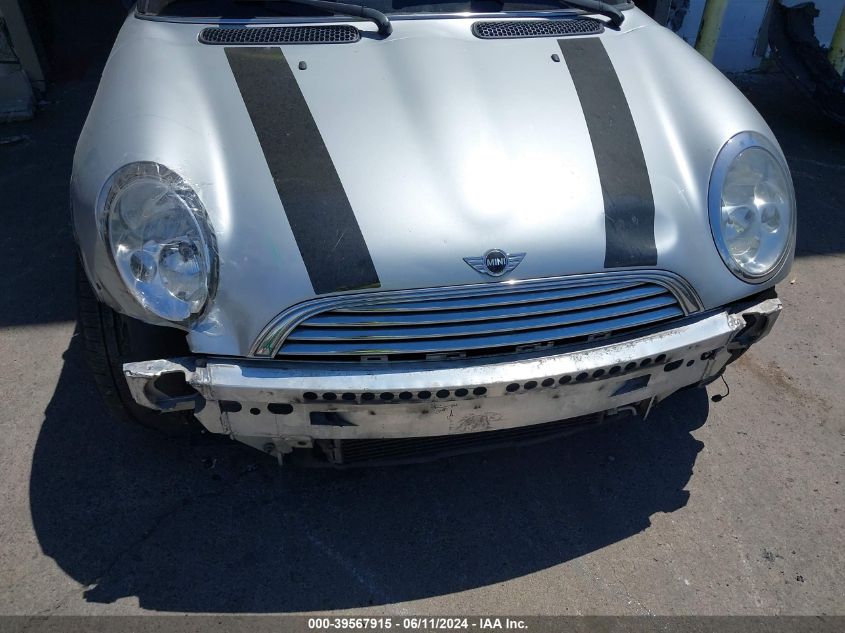 2004 Mini Cooper VIN: WMWRC334X4TJ58510 Lot: 39567915