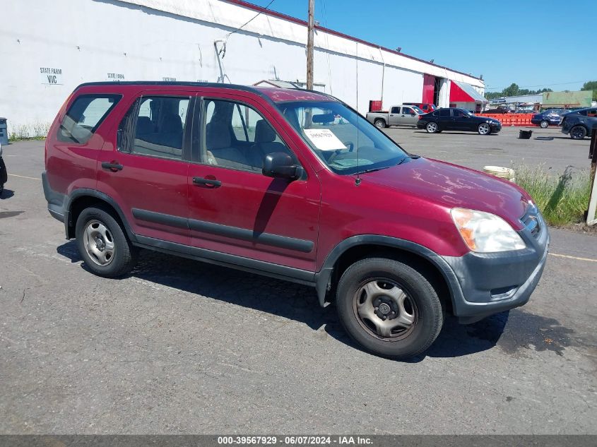 2002 Honda Cr-V Lx VIN: JHLRD68422C020180 Lot: 39567929