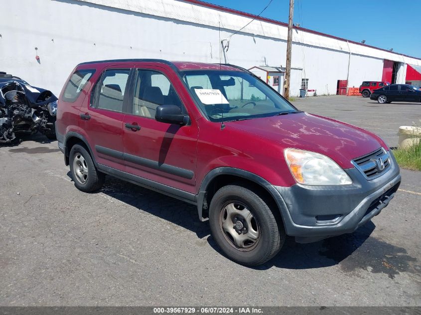 2002 Honda Cr-V Lx VIN: JHLRD68422C020180 Lot: 39567929