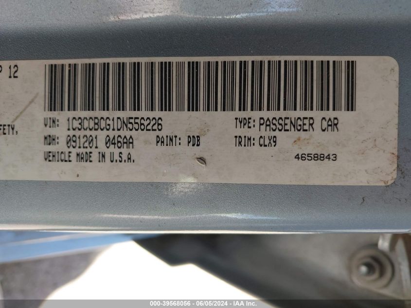 2013 CHRYSLER 200 LIMITED - 1C3CCBCG1DN556226