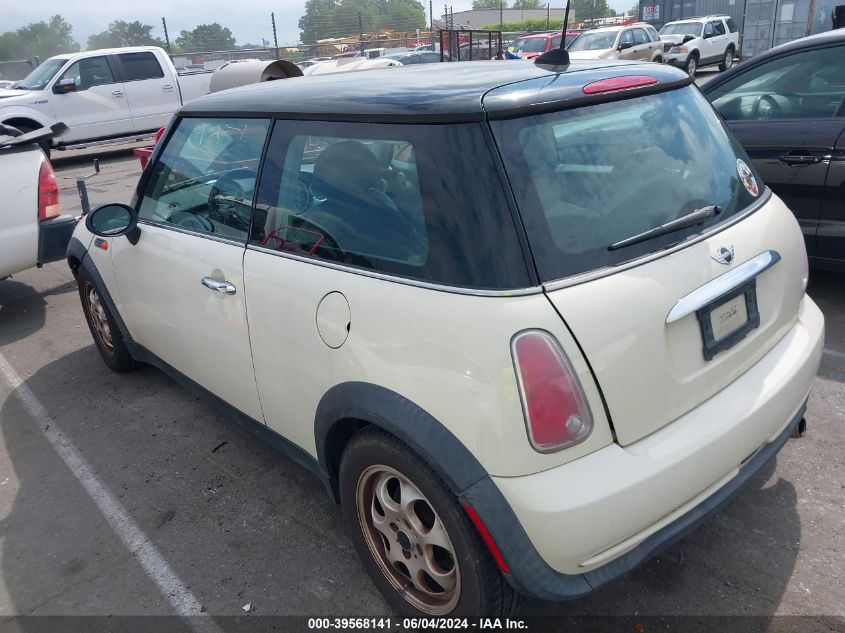 2005 Mini Cooper VIN: WMWRC33585TK62035 Lot: 39568141