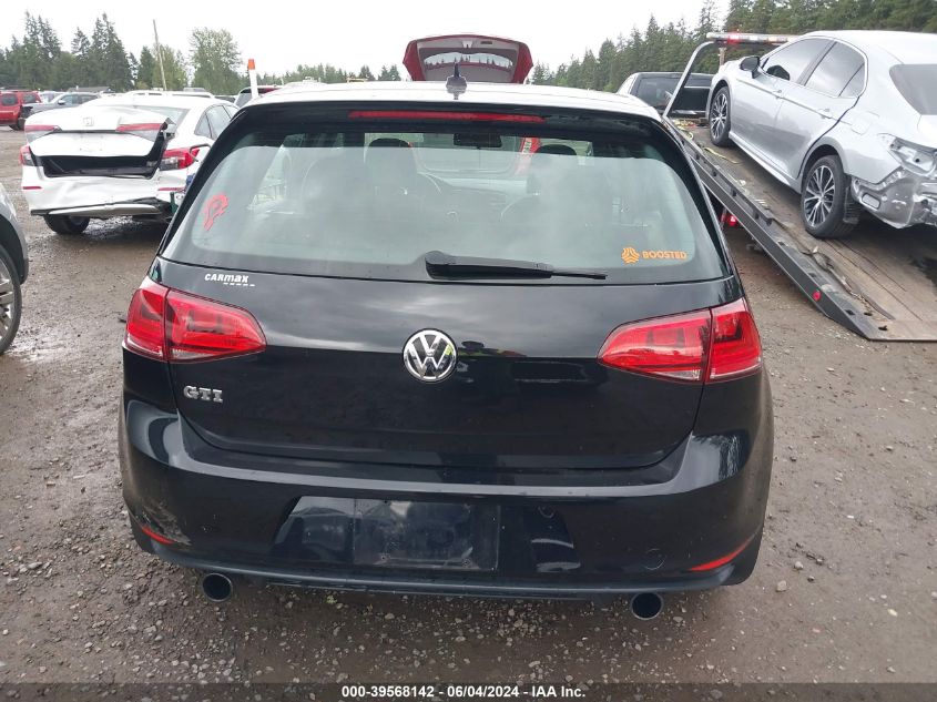 2015 Volkswagen Golf Gti 2.0T Autobahn 4-Door VIN: 3VW4T7AU9FM025291 Lot: 39568142