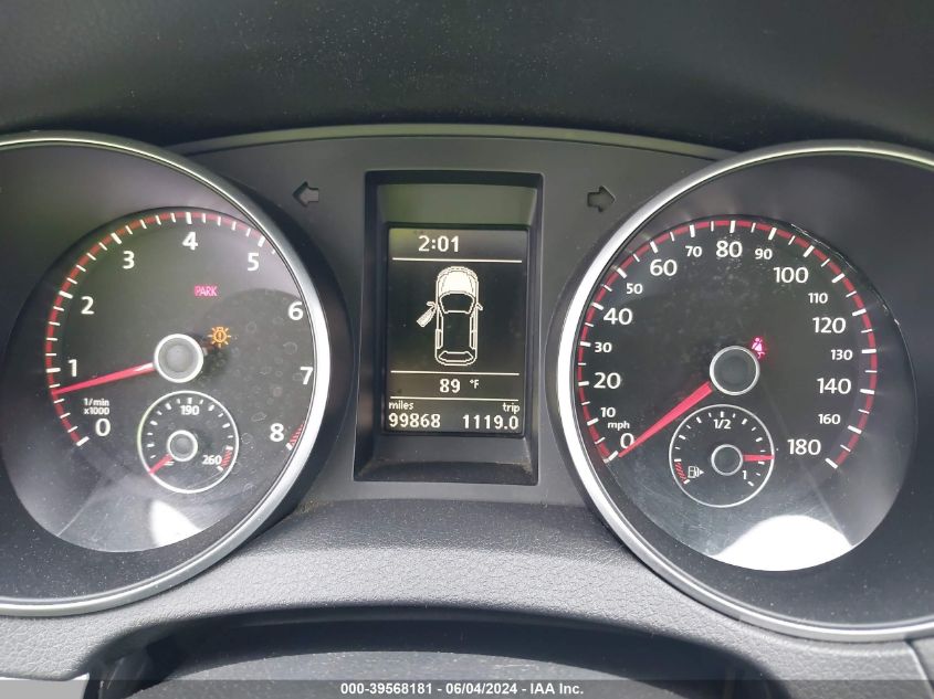 2012 Volkswagen Gti 2-Door Autobahn VIN: WVWEV7AJ8CW354051 Lot: 39568181