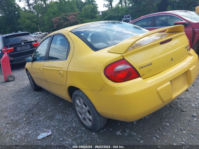 2004 Dodge Neon Sxt VIN: 1B3ES56C74D617295 Lot: 39568255