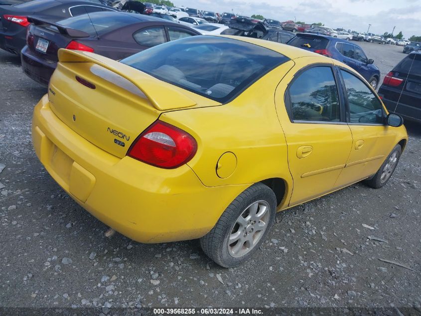 2004 Dodge Neon Sxt VIN: 1B3ES56C74D617295 Lot: 39568255