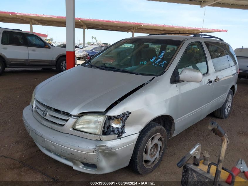 2002 Toyota Sienna Le VIN: 4T3ZF13C72U472406 Lot: 39568691