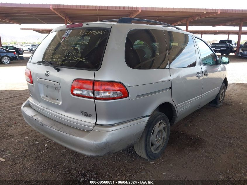 2002 Toyota Sienna Le VIN: 4T3ZF13C72U472406 Lot: 39568691