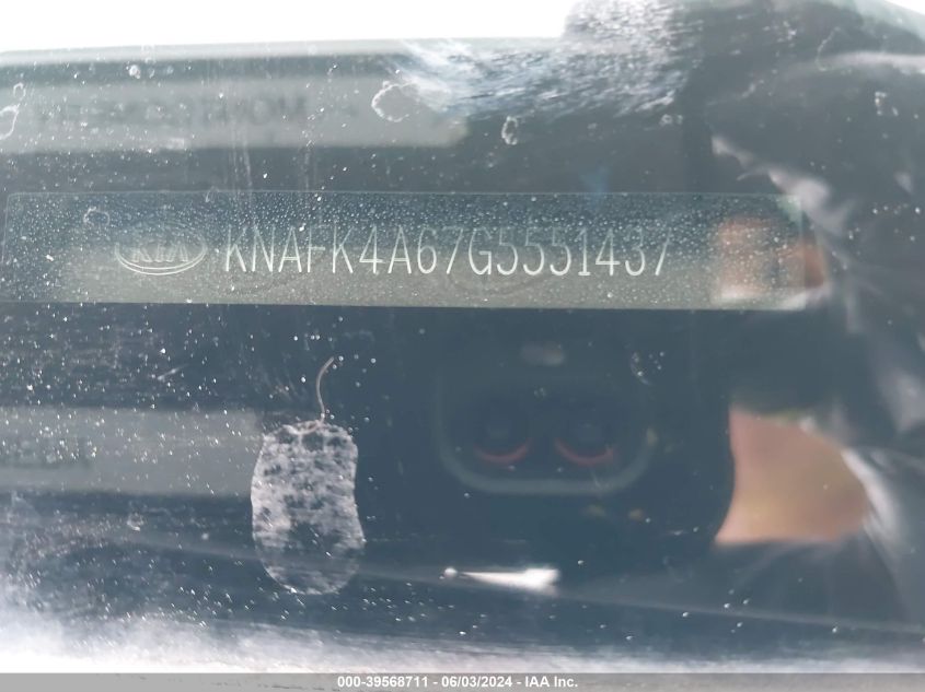 2016 Kia Forte Lx VIN: KNAFK4A67G5551437 Lot: 39568711