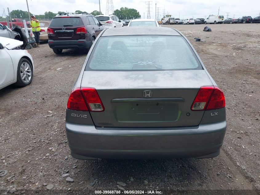 2004 Honda Civic Lx VIN: 2HGES16534H510824 Lot: 39568788