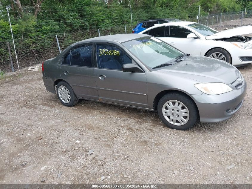 2004 Honda Civic Lx VIN: 2HGES16534H510824 Lot: 39568788