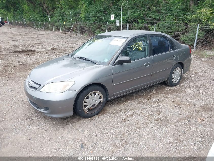 2004 Honda Civic Lx VIN: 2HGES16534H510824 Lot: 39568788