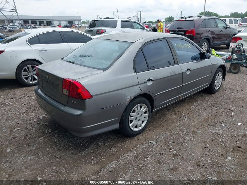 2004 Honda Civic Lx VIN: 2HGES16534H510824 Lot: 39568788