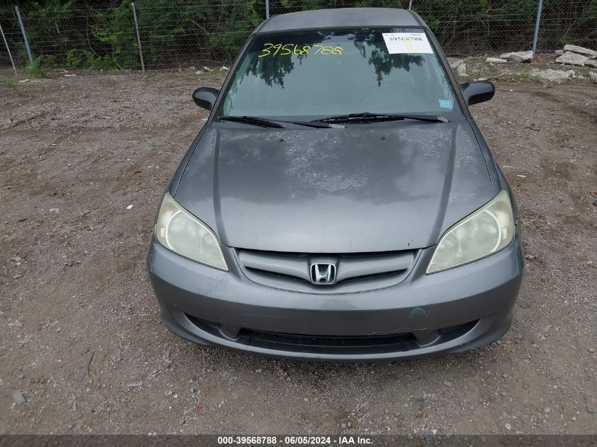 2004 Honda Civic Lx VIN: 2HGES16534H510824 Lot: 39568788