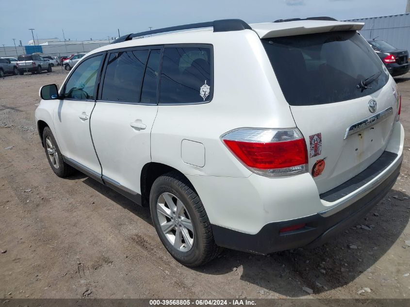 2012 Toyota Highlander Se V6 VIN: 5TDBK3EH7CS101850 Lot: 39568805