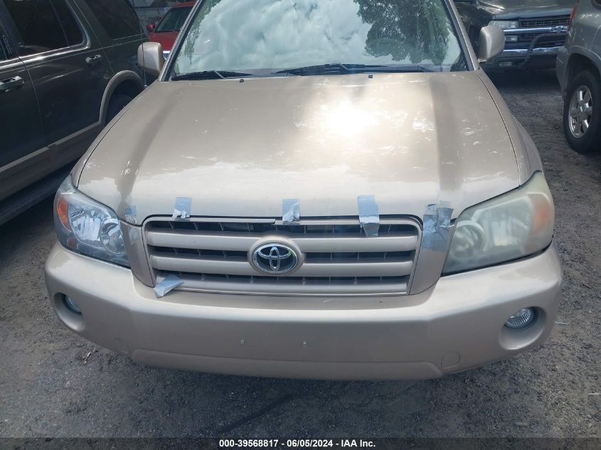 2006 Toyota Highlander V6 VIN: JTEGP21AX60107932 Lot: 39568817