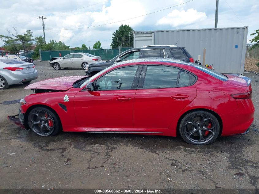 2023 Alfa Romeo Giulia Quadrifoglio Rwd VIN: ZARFAMEV1P7670473 Lot: 39568862