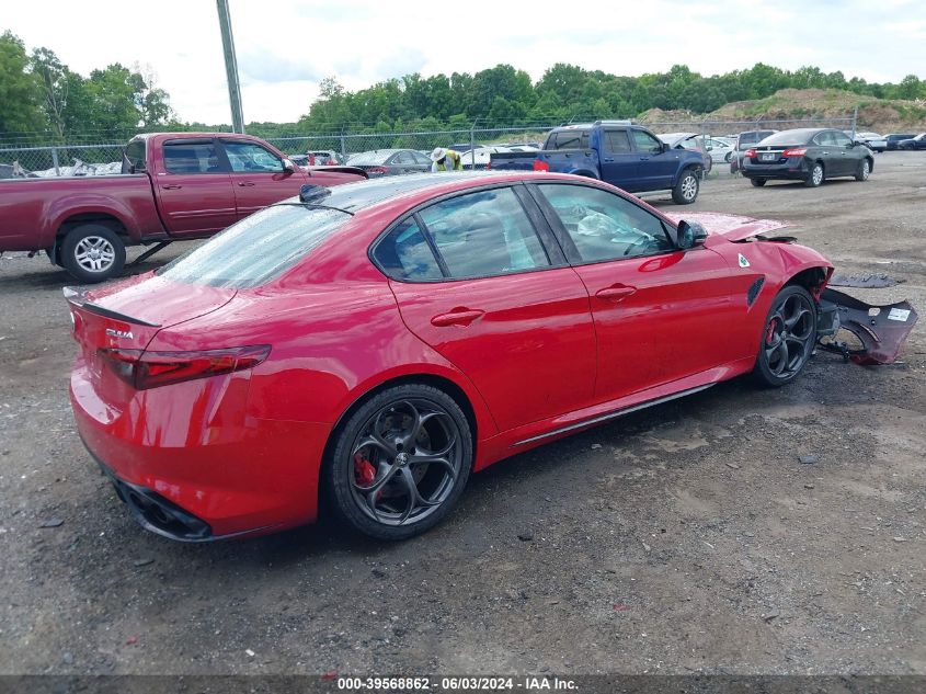 2023 Alfa Romeo Giulia Quadrifoglio Rwd VIN: ZARFAMEV1P7670473 Lot: 39568862