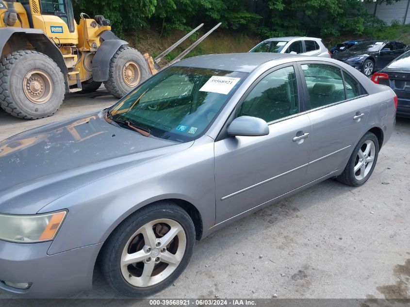 2007 Hyundai Sonata Limited/Se V6 VIN: 5NPEU46F87H186591 Lot: 39568921