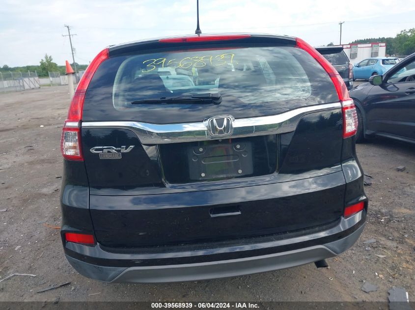 2015 Honda Cr-V Lx VIN: 2HKRM3H38FH501872 Lot: 39568939