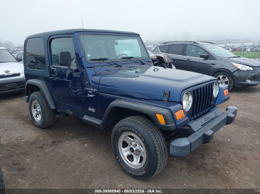 2000 Jeep Wrangler Sport VIN: 1J4FA49S6YP779100 Lot: 39568940