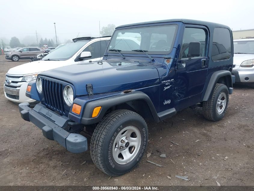 2000 Jeep Wrangler Sport VIN: 1J4FA49S6YP779100 Lot: 39568940