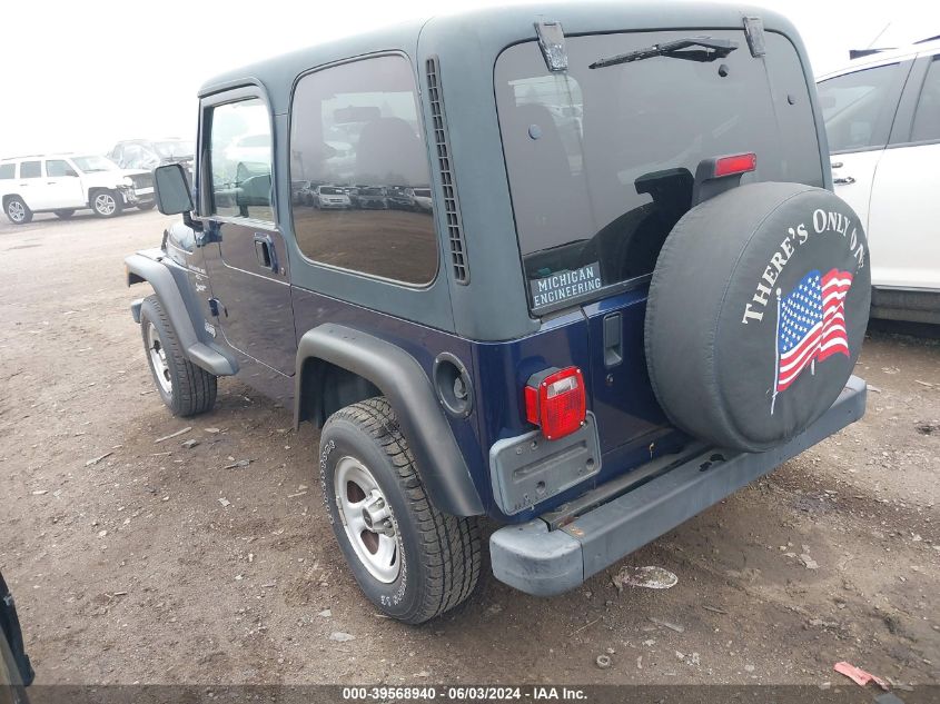 2000 Jeep Wrangler Sport VIN: 1J4FA49S6YP779100 Lot: 39568940