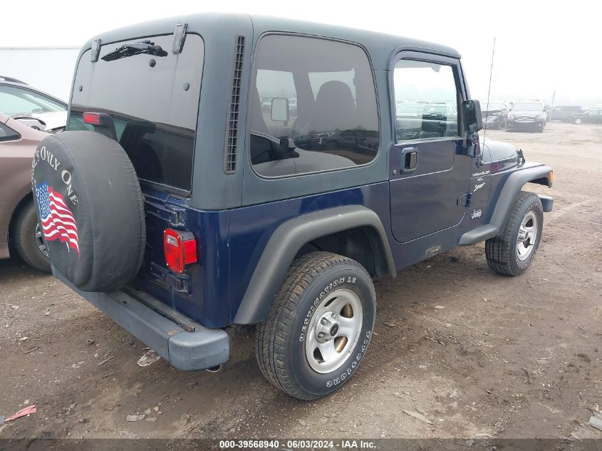 2000 Jeep Wrangler Sport VIN: 1J4FA49S6YP779100 Lot: 39568940