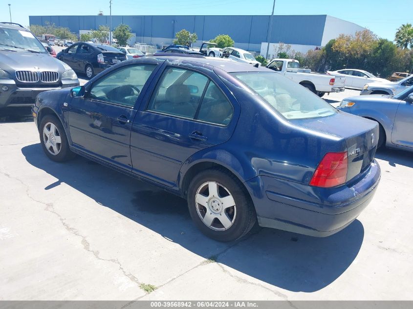 2001 Volkswagen Jetta Gls VIN: 3VWSK69M41M148515 Lot: 39568942