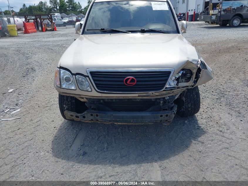 2000 Lexus Lx 470 VIN: JT6HT00W0Y0092261 Lot: 39568977