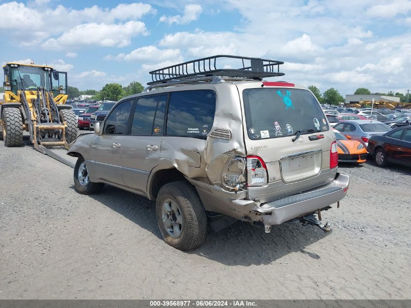 2000 Lexus Lx 470 VIN: JT6HT00W0Y0092261 Lot: 39568977