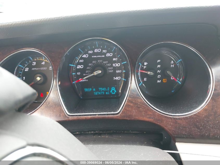 2012 Ford Taurus Sel VIN: 1FAHP2EW7CG107250 Lot: 39569024