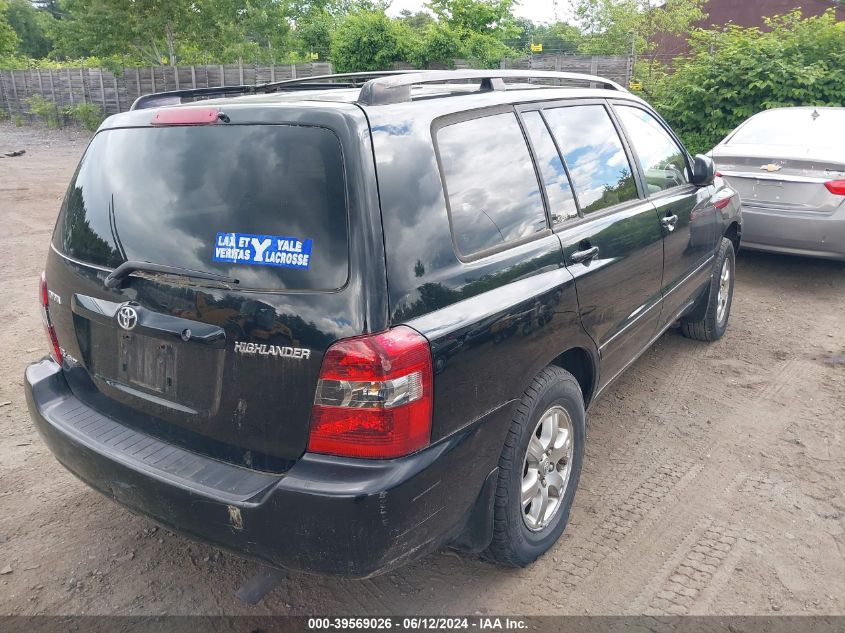 2006 Toyota Highlander V6 VIN: JTEHP21A560178797 Lot: 39569026