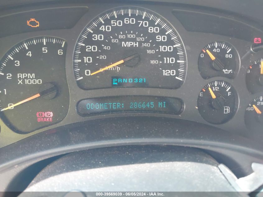 2003 Chevrolet Suburban 1500 Ls VIN: 3GNEC16Z93G287872 Lot: 39569039