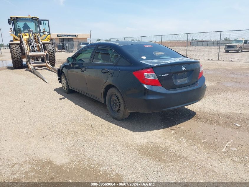 2012 Honda Civic Lx VIN: 2HGFB2F54CH591549 Lot: 39569064