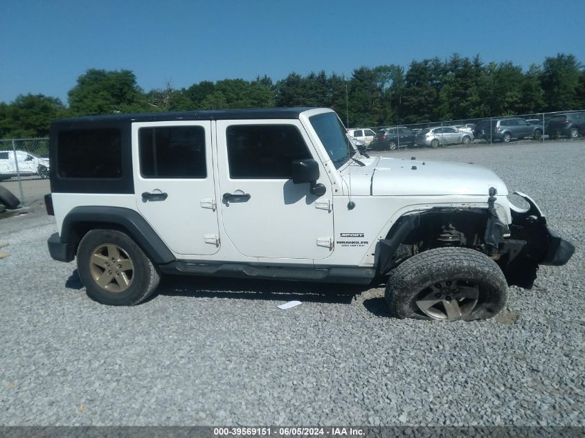 2016 Jeep Wrangler Unlimited Sport VIN: 1C4BJWDG6GL154835 Lot: 39569151