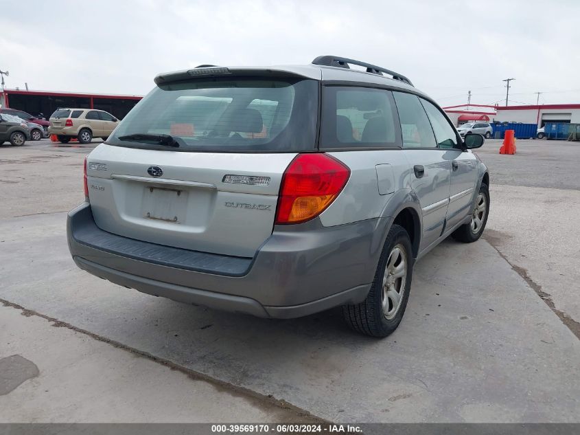 2007 Subaru Outback 2.5I Basic VIN: 4S4BP61C376328712 Lot: 39569170