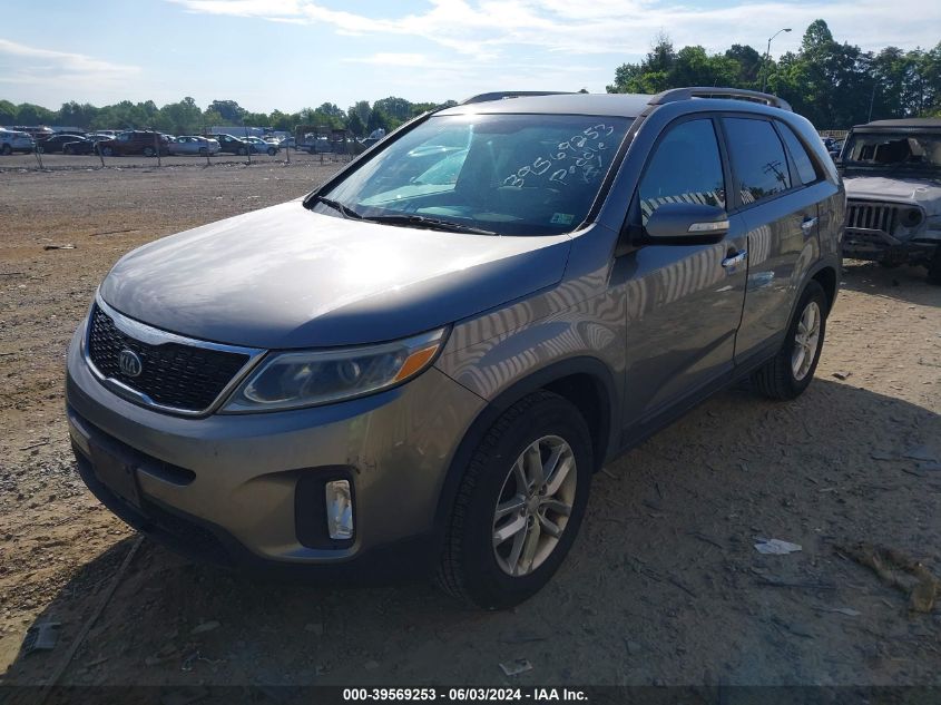 2015 Kia Sorento Lx VIN: 5XYKT4A63FG626025 Lot: 39569253