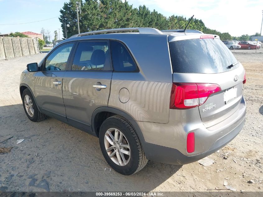 2015 Kia Sorento Lx VIN: 5XYKT4A63FG626025 Lot: 39569253